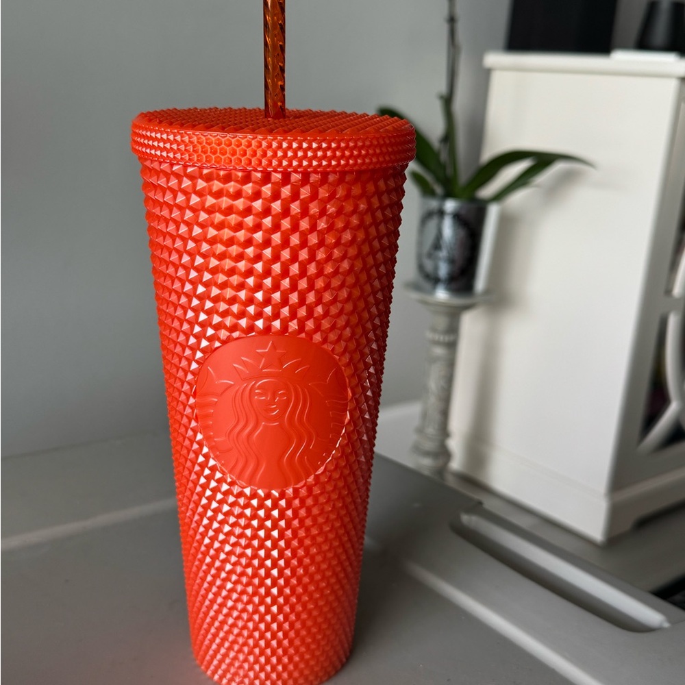 NWT Starbucks Orange Studded Tumbler